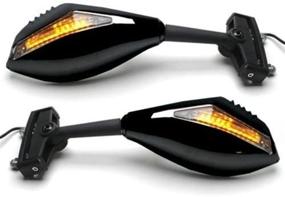 img 3 attached to 🔅 Black Universal Mirror with LED Turn Signal for Sport Bikes by Yana Shiki - MIR43B