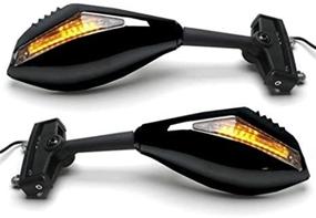 img 1 attached to 🔅 Black Universal Mirror with LED Turn Signal for Sport Bikes by Yana Shiki - MIR43B