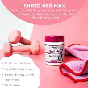 img 2 attached to 🔥 NLA Shred Her Max: Мощный термоген для женщин - 30 порций - Ускоряет контроль веса и сжигание жира - Разбушеванный Кетоны малины, Кофеин, КЛК, Корень коньяка, Экстракт зеленого чая, l-Карнитин - Натуральный жиросжигатель