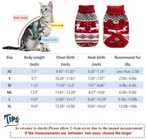 img 2 attached to 🐾 Vehomy Dog Christmas Sweaters - Winter Knitwear Xmas Clothes for Pet - Classic Warm Coats with Reindeer, Snowflake & Argyle Design - Perfect for Kitty, Puppy, and Cat