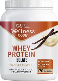 img 3 attached to 🏋 Optimal Muscle Growth & Immune Health | Life Extension Wellness Code Whey Protein Isolate - Vanilla | Gluten-Free, Non-GMO | No Added Sugar | 14.22 oz (20 Servings)