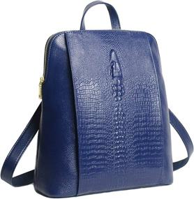 img 2 attached to Fashionable Genuine Leather Shoulder Backpacks for Casual Daypacks: Stylish and Functional