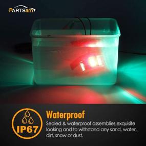 img 2 attached to ⛵ Partsam Boat Marine LED Navigation Lights: 12 LED, Red and Green Front Light for Small Boat, Pontoon Yacht, and Skeeter