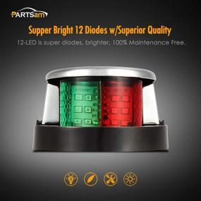 img 3 attached to ⛵ Partsam Boat Marine LED Navigation Lights: 12 LED, Red and Green Front Light for Small Boat, Pontoon Yacht, and Skeeter