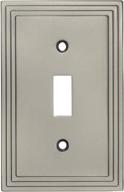 cosmas 25053-sn single toggle switch plate cover in satin nickel finish logo