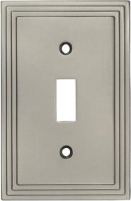 img 1 attached to Cosmas 25053-SN Single Toggle Switch Plate Cover in Satin Nickel Finish