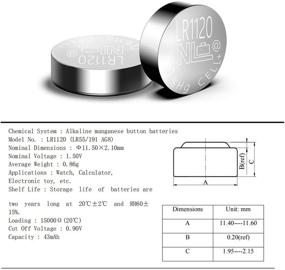 img 3 attached to 10Pcs LR1120 LR55 AG8 G8 SR1120W 191 391 Watch Batteries – Long-Lasting Alkaline Button Cells