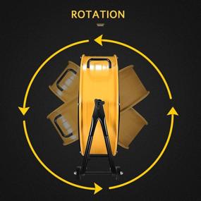 img 2 attached to Yellow Heavy Duty Metal Drum Fan - Simple Deluxe 3 Speed Circulation for Industrial, Commercial, Residential, and Shop Use, 24 Inch High Velocity Air Movement