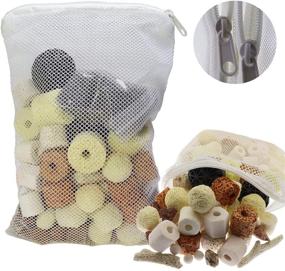 img 3 attached to 🐠 Enhance Your Fish Tank or Pond with Mei Ting Aquarium Filter Media Bio Balls Ceramic Rings - A 12-in-1 Fish Tank Pond Filter Medium 500g Mesh Bag with Zipper