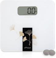 🔢 highly accurate airscale digital bathroom weight scale with ultra slim design - white, large display, 330lb capacity, battery included logo