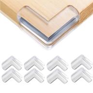 👶 baby proofing corner guards: clear furniture table corner protection, pack of 8 safety corner protectors for kids, soft and child-friendly, ideal for protecting furniture against sharp corners логотип