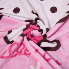 img 1 attached to 🛋️ Super Soft Warm Kids Fleece Print Throw Blanket 56'' x 41'' - Ideal for Couch, Chair, or Living Room (Pink)