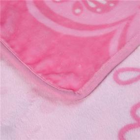 img 2 attached to 🛋️ Super Soft Warm Kids Fleece Print Throw Blanket 56'' x 41'' - Ideal for Couch, Chair, or Living Room (Pink)