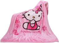 🛋️ super soft warm kids fleece print throw blanket 56'' x 41'' - ideal for couch, chair, or living room (pink) logo