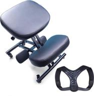 🪑 medichair kneeling office chair – cross legged posture seat – ergonomic and comfortable chair – enhanced mobility with side, back, and front wheel movement – alleviate pain and enhance posture – includes posture corrector logo