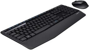 img 3 attached to Обновленный беспроводной набор Logitech MK345 - полноразмерная клавиатура с подставкой для ладоней и комфортная правша мышь, USB, длительное время работы от батареи