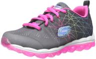 👟 skechers girls skech air jumparound running black girls' shoes: athletic comfort and style logo