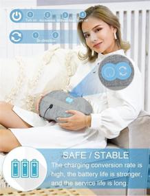 img 2 attached to 💆 H2OMO Massagers: Cordless Lithium Battery Neck and Back Massage Pillow - 3-Layer Full-Covering Mesh with Heat for Ultimate Pain Relief