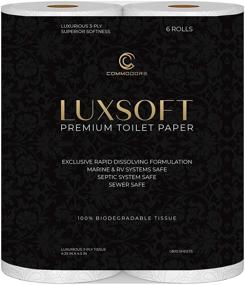 img 3 attached to 🧻 LUXSOFT Premium 3-Ply Luxury Toilet Paper 10-Pack - Septic, RV, and Boat Safe with Fast Dissolving Material (10 Pack - 60 Rolls)