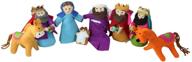 🎄 6-inch tall fabric christmas nativity set: includes wise men & animals - 8-piece set logo