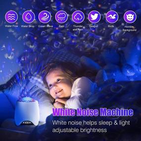 img 2 attached to 🌌 Flyinwe Galaxy Star Projector, Bedroom Decor for Kids and Teens, Night Light with Music Speaker, White Noise Sound Machine, LED Lights for a Relaxing Atmosphere