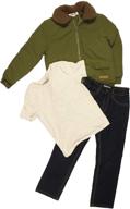 👦 buffalo david bitton little boys' 3-piece top, pant, and outerwear set (green bomber, size 7) - improved seo! logo