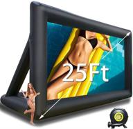 🎥 yimukaka 25ft inflatable movie screen: stable outdoor frame for rear projection - perfect for outdoor movie screen, projector, and speaker combo! logo
