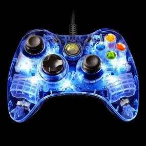 img 2 attached to 🎮 PDP Afterglow Wired Controller for Xbox 360 - Blue: Enhanced Gaming Experience!