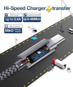img 2 attached to Android JSAUX Charger Braided Compatible Computer Accessories & Peripherals for Cables & Interconnects