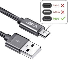 img 4 attached to Android JSAUX Charger Braided Compatible Computer Accessories & Peripherals for Cables & Interconnects