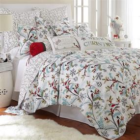 img 3 attached to 🎄 Levtex Home Holly Quilt Set - Full/Queen - Christmas Trees - Teal/Red/Green/White - Reversible Cotton - Includes 1 Quilt (88x92in.) & 2 Pillow Shams (26x20in.)
