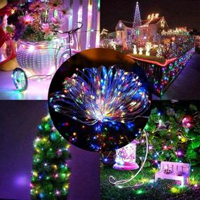 img 1 attached to 🎄 33ft 100 LED Battery Operated Twinkle Star Christmas Fairy Lights – Waterproof Silver Wire String Light, Remote Control & 8 Modes – Ideal Indoor/Outdoor Xmas Tree Wedding Party Decorations – Multicolor, 1 Pack