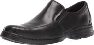 dunham blair men's black smooth loafer shoes logo