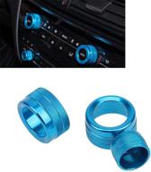 eaglerich blue aluminum car ac control knobs trim ring cover for bmw x5 x6 (e70 e71) (09-14) – 3pcs/lot logo