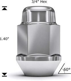 img 3 attached to Pack of 20 White Knight 🔩 Chrome M14x1.50 Bulge Acorn Lug Nuts: 1709S-20AM