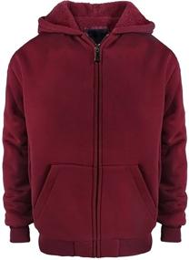 img 4 attached to Fleece Sleeve Sherpa Hoodie - Boys' Clothing for Trendy Fashion Hoodies & Sweatshirts