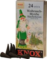 🌲 authentic german-made christmas incense cones: knox christmas myrrh for traditional smokers logo