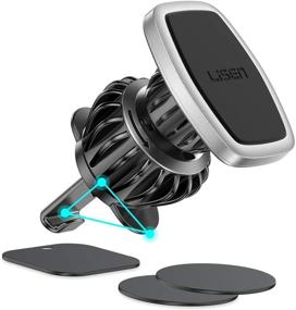 img 3 attached to 📱 LISEN Car Phone Holder - Upgraded Magnetic Phone Mount with 6 Strong Magnets - Case Friendly Car Mount for All Smartphones and Tablets - Silver