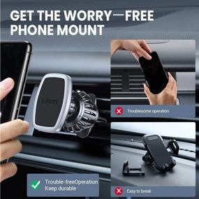 img 2 attached to 📱 LISEN Car Phone Holder - Upgraded Magnetic Phone Mount with 6 Strong Magnets - Case Friendly Car Mount for All Smartphones and Tablets - Silver