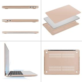 img 1 attached to 👜 MOSISO MacBook Pro 13 inch Case 2016-2020 A2338 M1 A2289 A2251 A2159 A1989 A1706 A1708, Hard Shell Case + Keyboard Cover Skin + Type C Adapter 2 Pack, Camel