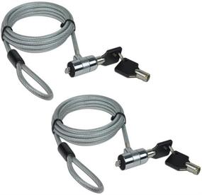 img 2 attached to AOMGD 2-Pack 6ft NoteGuard Kensington-Compatible Universal Security Cable Lock with 2 Keys (2 Sets)