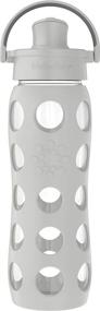 img 4 attached to 💧 Lifefactory 22-Ounce Active Flip Cap Glass Water Bottle (Cool Grey) - Top-rated hydration solution for the active lifestyle