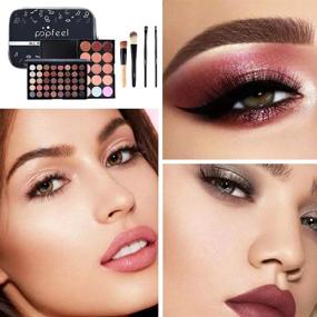 img 2 attached to 💄 Ultimate All-in-One Makeup Kit: Complete Set for Women with Brushes, Eyeshadows, Lip Glosses, Bag, Mascara, and Face Makeup