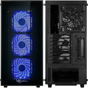 img 2 attached to Rosewill ATX Mid Tower Gaming PC Computer Case With Blue LED Fans