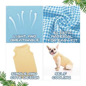 img 1 attached to 🐶 Dog Cooling Shirt 2-Pack - Breathable Instant T-Shirts, Comfortable Summer Clothes Vest, Fast-Drying & Absorbent for Dogs Cats Puppy