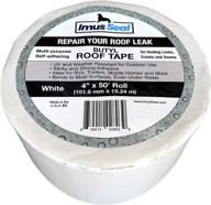 🏠 imus seal butyl roof tape - superior leak, crack, and seam sealant (4” x 50’, white) logo