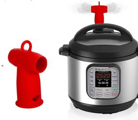 img 4 attached to 🔴 Red Silicone Steam Release Diverter - Instant Pot Accessories for 3/5/6/8 Quart - Compatible with Duo/Duo Plus/Smart Models - By Vnray