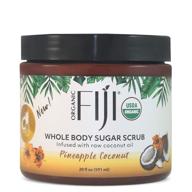 organic fiji pineapple coconut coconut oil sugar scrub 20oz logo