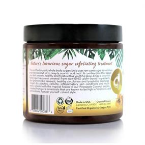 img 2 attached to Organic Fiji Pineapple Coconut Coconut Oil Sugar Scrub 20oz