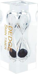 img 2 attached to ⏳ Profoundly Intriguing DEDGE Art Cuboid Sand Timer: Transparent Black Sand Hourglass Sandglass Timer for Classroom, Home Office